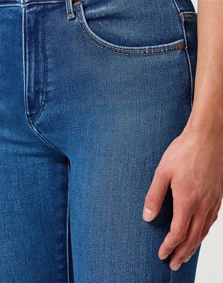Dámské džíny WRANGLER High Skinny klasicky modré-seprané | EXE JEANS | Specialisté na džíny Mustang, Cross, Mavi a další
