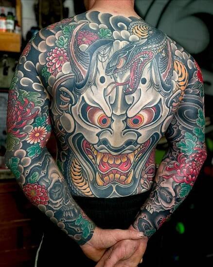 hannya-mask-japanese-back-tattoo-ryan-ussher