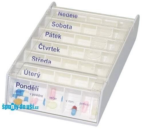 Dávkovač léků Anabox týdenní 7 dní bílý Anabox 7 dní bílý