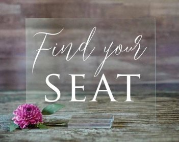 Buy Acrylic Wedding Find Your Seat Sign | Please Find Your Seat ...