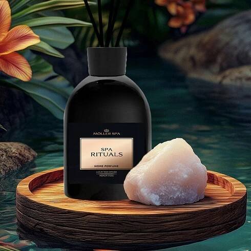 Osvěžovač tyčinek Luxusní trvalá vůně Spa Rituals pro domácnost 250 ml Velký Složení sady Butelka z zapachem do domu, 5xpatyczków, ozdobny korek