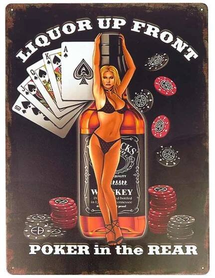 Retro cedule Poker 30x40cm