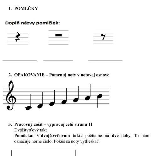 Hudobná náuka 1.rocnik - úloha-1