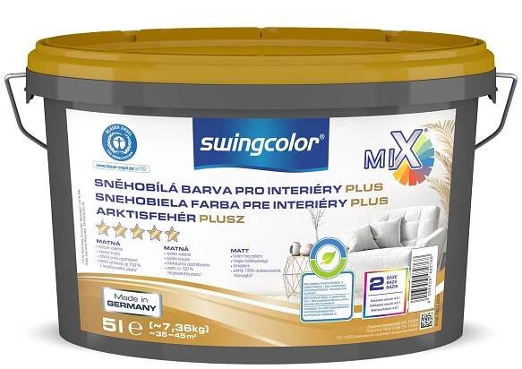 Swingcolor MIX PLUS Barva na stěnu báze 2; matná; 5 l