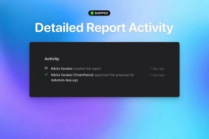Changelog - More detailed report activity
