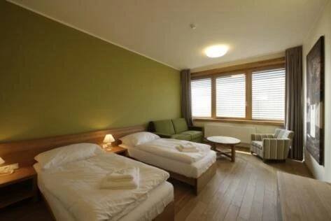 Postel nebo postele na pokoji v ubytování Hotel Madl