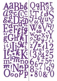 Nálepky do fotoalba abeceda VELKÁ fialová od 49 Kč