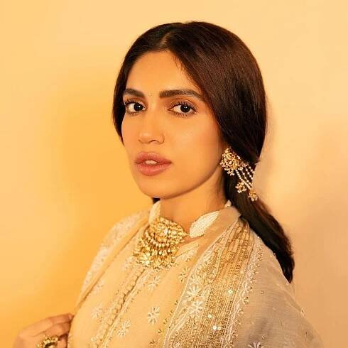 Bhumi Pednekar’s gold tissue kurta set celebrated chikankari and kaamdani embroidery
