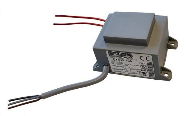 CTE 12/708 transformátor 230/12 V s časovým doběhem