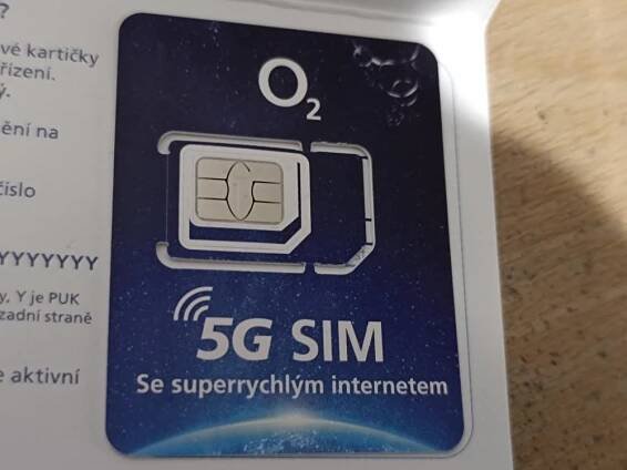 Předplacená O2 SIM karta - roční datové připojení 50GB - Mobily a chytrá elektronika