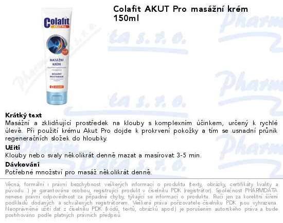 Apotex Colafit krém Akut Pro 150 ml | SOS lékárna online, internetová lékárna, léky