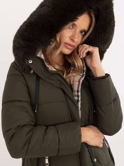 Dlouhá prošívaná zimní bunda SK-KR-HH-2406.32P khaki, XXL