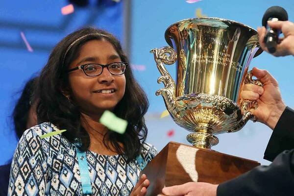 Ananya Vinay of Fresno, CA. won the 2017 Scripps National Spelling Bee by spelling the word "marocain", at Gaylord National Resort & Convention Center June 1, 2017 in National Harbor, Maryland
