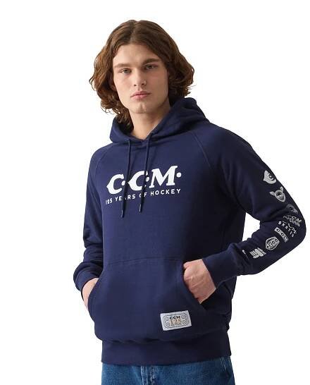 Mikina CCM 125 Years Anniversary Pullover Hoody SR tmavě modrá