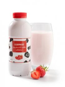 Sloupnické jogurtové mléko jahodové 0,5l :: Naše farmářské produkty