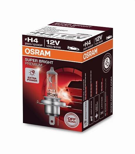 Žárovka Osram H4 12V 100 / 90W - SUPER BRIGHT PREMIUM 1ks