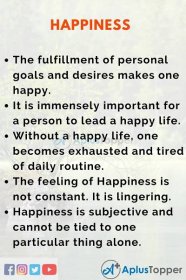 Essay on Happiness