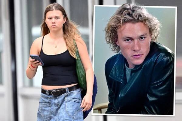 Composite image of Matilda Ledger and Heath Ledger.