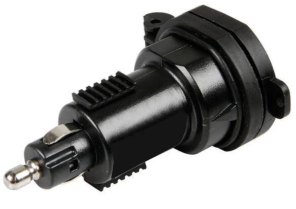 USB DIN nabíječka se 2 porty 2.7A 12/32A LAMPA DIN TECH 2 USB s krytkou