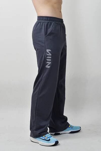 Pánske tepláky bavlné široké NIIN Dark antracit -Nika Intima EKO+COTTON+TERMO