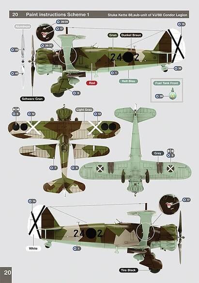 Henschel Hs123 A1 Spanish Civil War Early Legion Condor