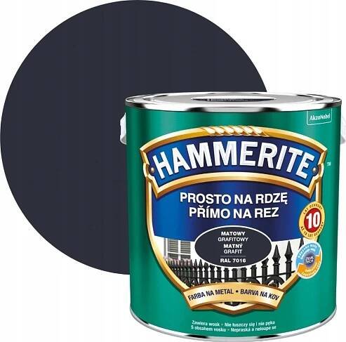 Akzo Nobel Hammerite na rez 2,5L matný tmavě šedý