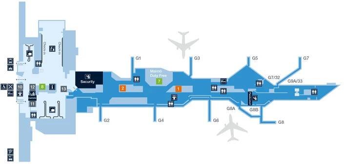 Airport maps | Malmö Airport