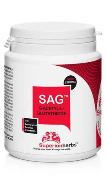 Superionherbs SAG S-acetyl-L-Glutathione 90 cps.