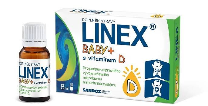 Linex Baby + s vitamínem D 8 ml