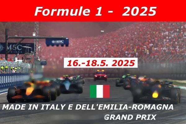 Formule 1 – AWS Gran Premio del made in ITALY E DELL’EMILIA-ROMAGNA 16.-18.5. 2025