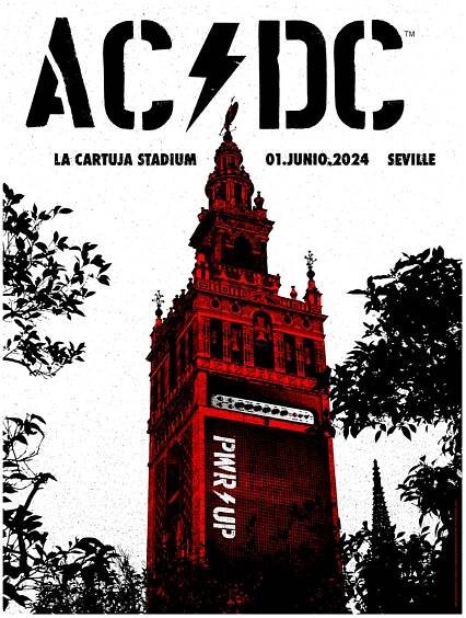 AC/DC Seville Tour 2024 Poster