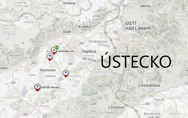 Zatopené lomy nedaleko Ústí nad Labem - Dřevostavitel.cz