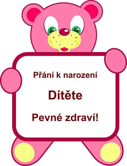 Přání k Narození dítěte, gratulace k dítěti, blahopřání ke stažení