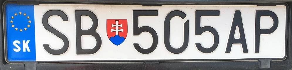 Registrační značka: SB - Sabinov, foto: vlastní