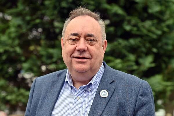 Alex Salmond, Alba Party leader, at a photo call.