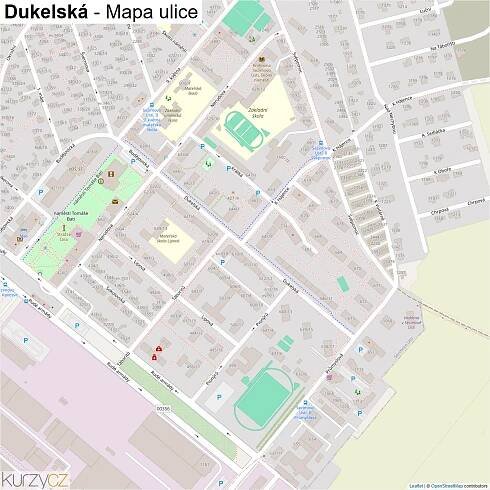 Dukelská - mapy | Kurzy.cz