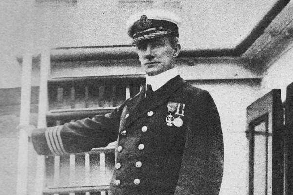April 1912: Capt. Arthur H. Rostron, R.D., R.N.R, while serving as master of the Cunard liner RMS Carpathia. (Public Domain)