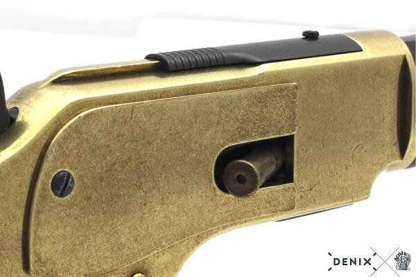 Puška Winchester mod.73 USA + nábojnice, zlatá 10
