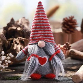 Vánoční skřítek elf gnome dekorace 0019 šedý - Dům a zahrada