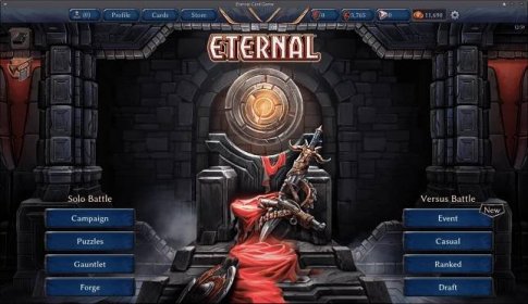 Eternal Card Game, hlavní okno
