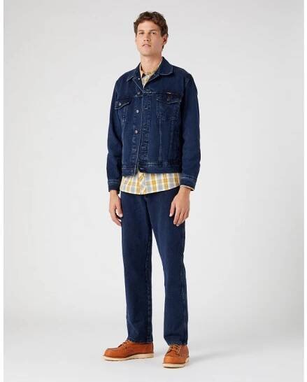 Pánská jeans bunda Wrangler Coalblue Stone W410YN29H - sport20