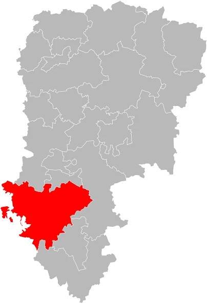 Kanton na mapě departementu Aisne