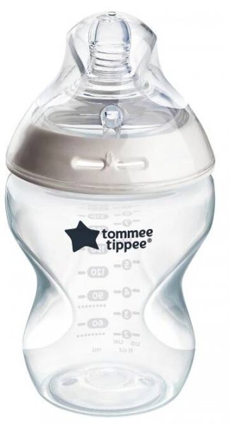 Tommee Tippee Natural Start Samosterilizační kojenecká láhev s Anti-Colic savičkou Pomalý průtok 0m+ 260 ml 1 ks čirá