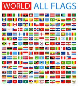 Všechny vlajky světa vektorové. 210 položek. Stock Vector by ...