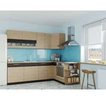 Kuchyňská linka Rohová kuchyně RUTHIN 250x170, rijeka světlá + vyzvednutí ZDARMA