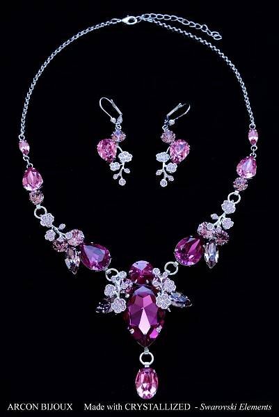 Luxusní souprava Swarovski Elements