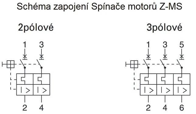 Spínač motorů dvoupólový EATON 248394 Z-MS-1,6/2 na DIN lištu