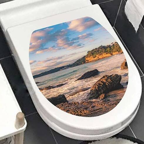 DIY podmořský zvířecí vzor Koupelnová dekorace 3D nálepka na toaletní sedátko PVC umělecká tapeta Odnímatelné nálepky na koupelnu Samolepka na toaletu