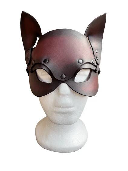 Maska - Kočka dvojbarevná - Wolfleather.art