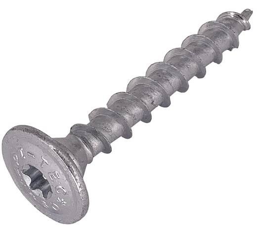 HPM TEC RAPI-TEC 8,0x60/54 - stavební vrut do tesařského kování, pozink, talířová hlava s osazením, TORX T40